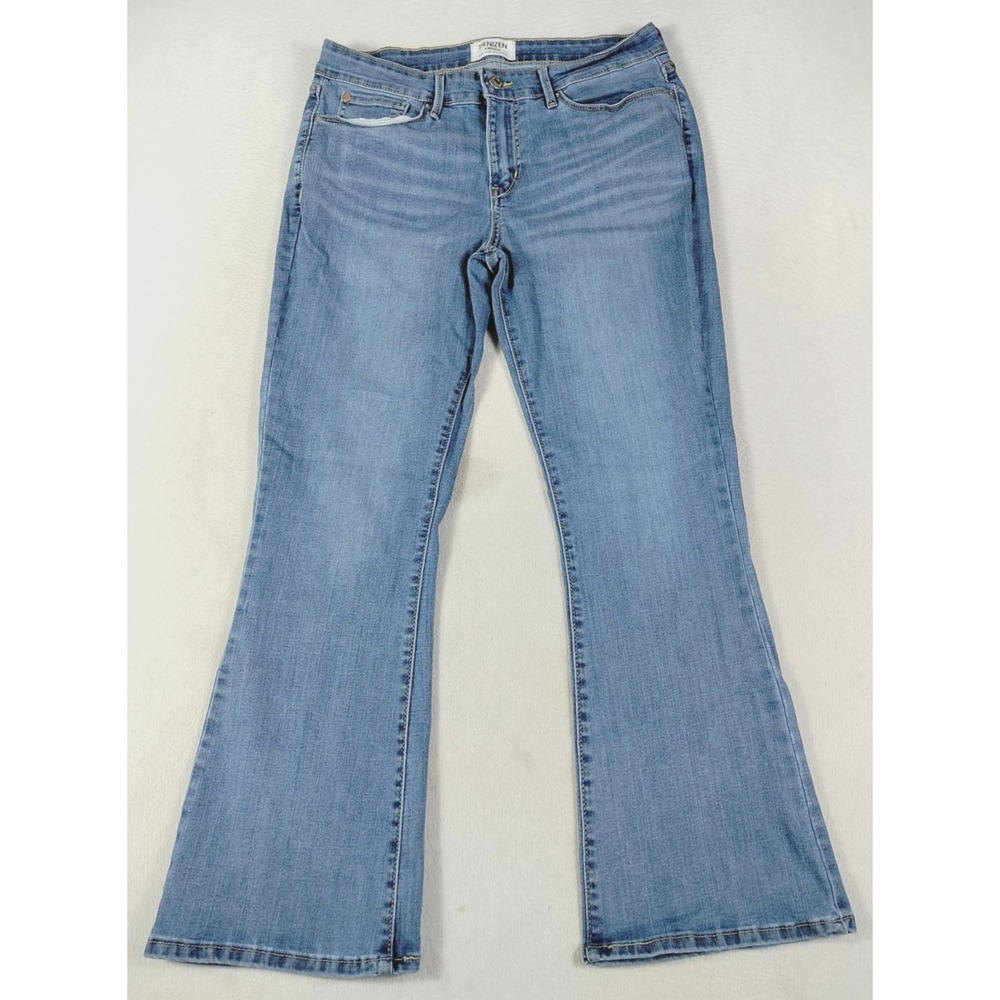 Denizen From Levis Mid Rise Bootcut Jeans Womens 14M 32 Blue Light Wash Stretch